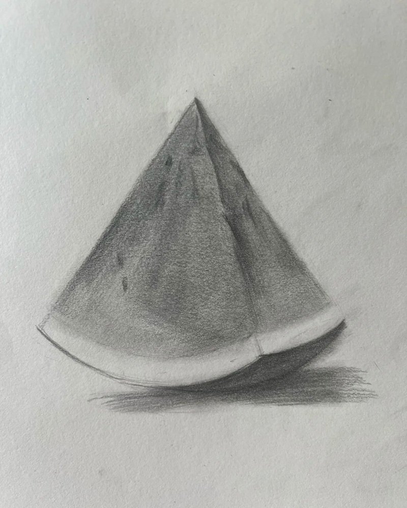 How to draw a watermelon slice 3