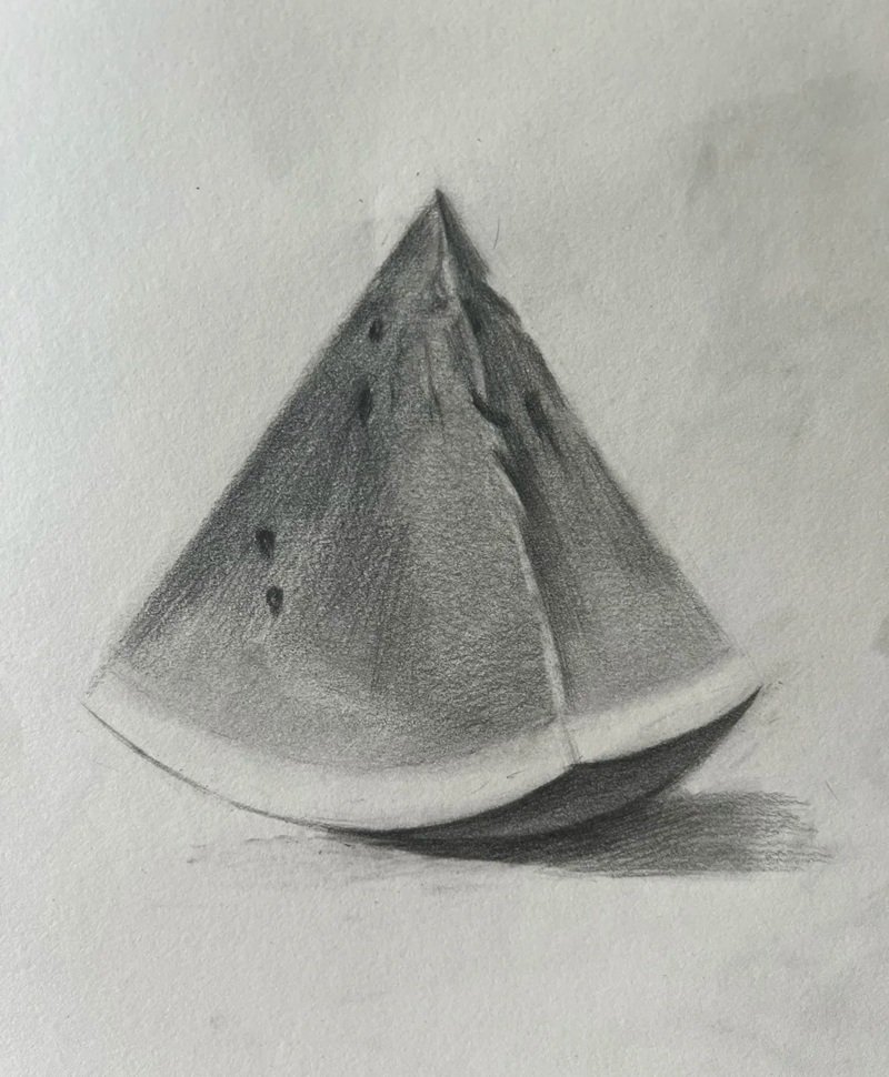 How to draw a watermelon slice 4