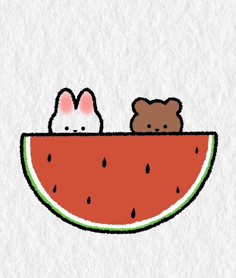 How to draw a watermelon
