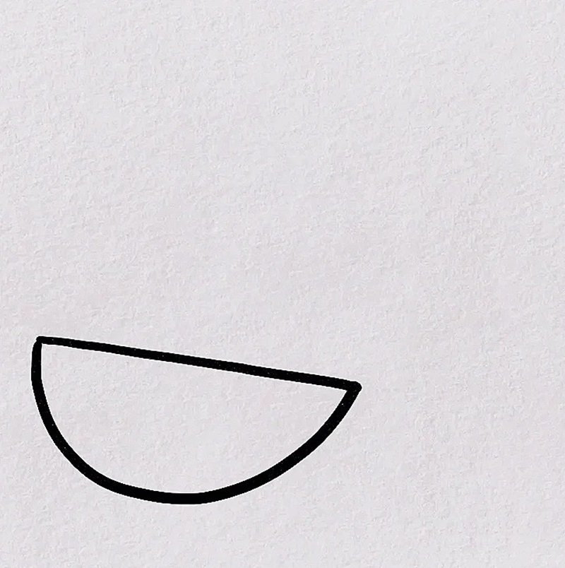 How to draw a watermelon easy 1