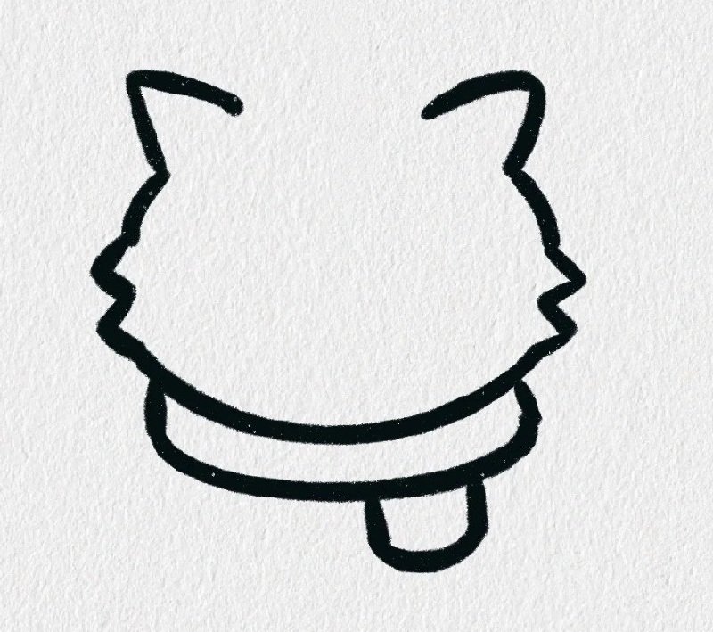 How to draw a Wolf easy cute 5