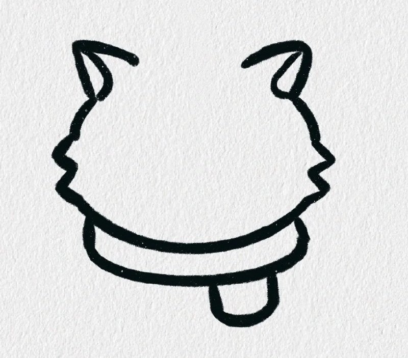 How to draw a Wolf easy cute 6