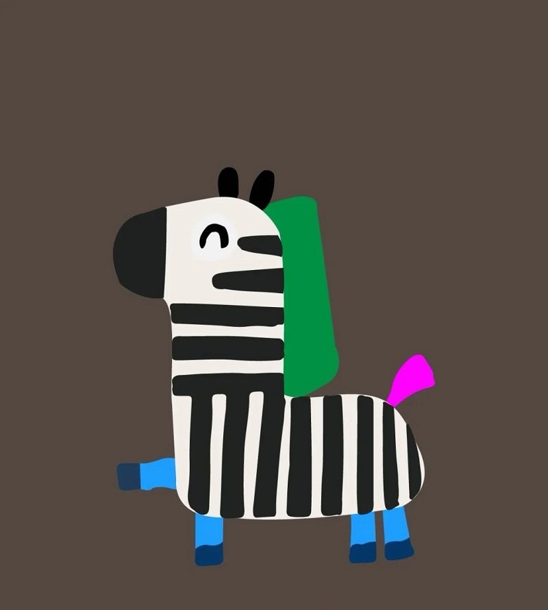 How to draw a zebra for kids 5