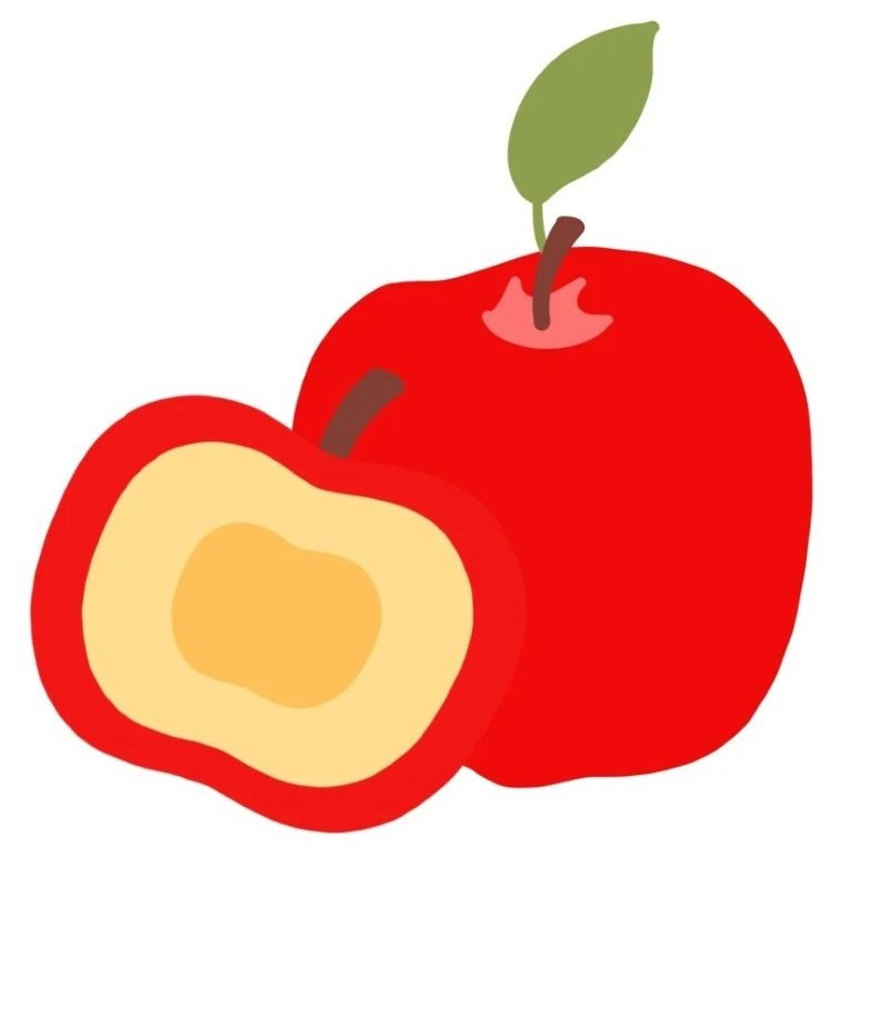 How to draw an apple step by step 7