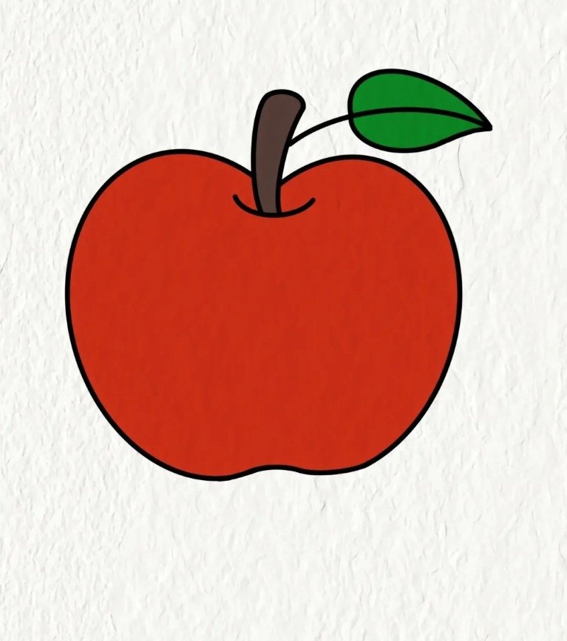 How to draw an apple