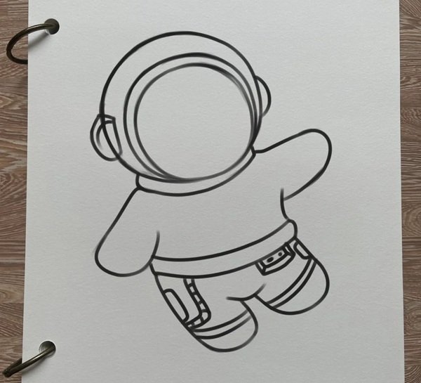 How to draw an Astronaut cute 5