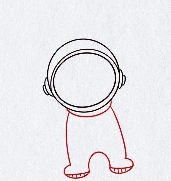 How to draw an Astronaut easy 4