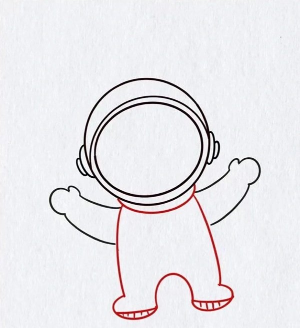 How to draw an Astronaut easy 5