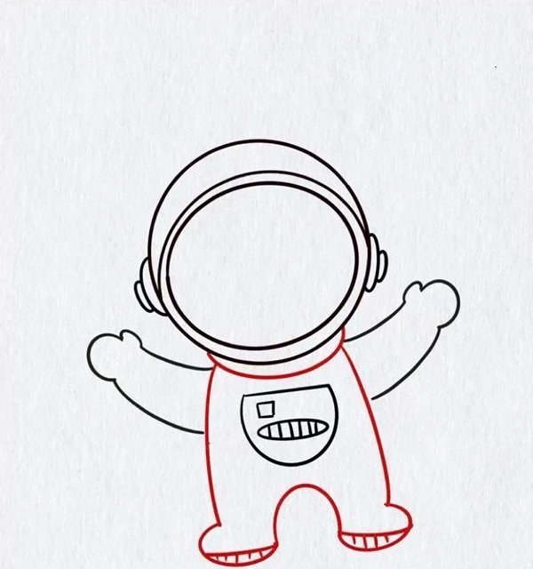 How to draw an Astronaut easy 6