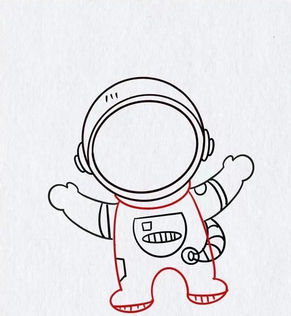 How to draw an Astronaut easy 7