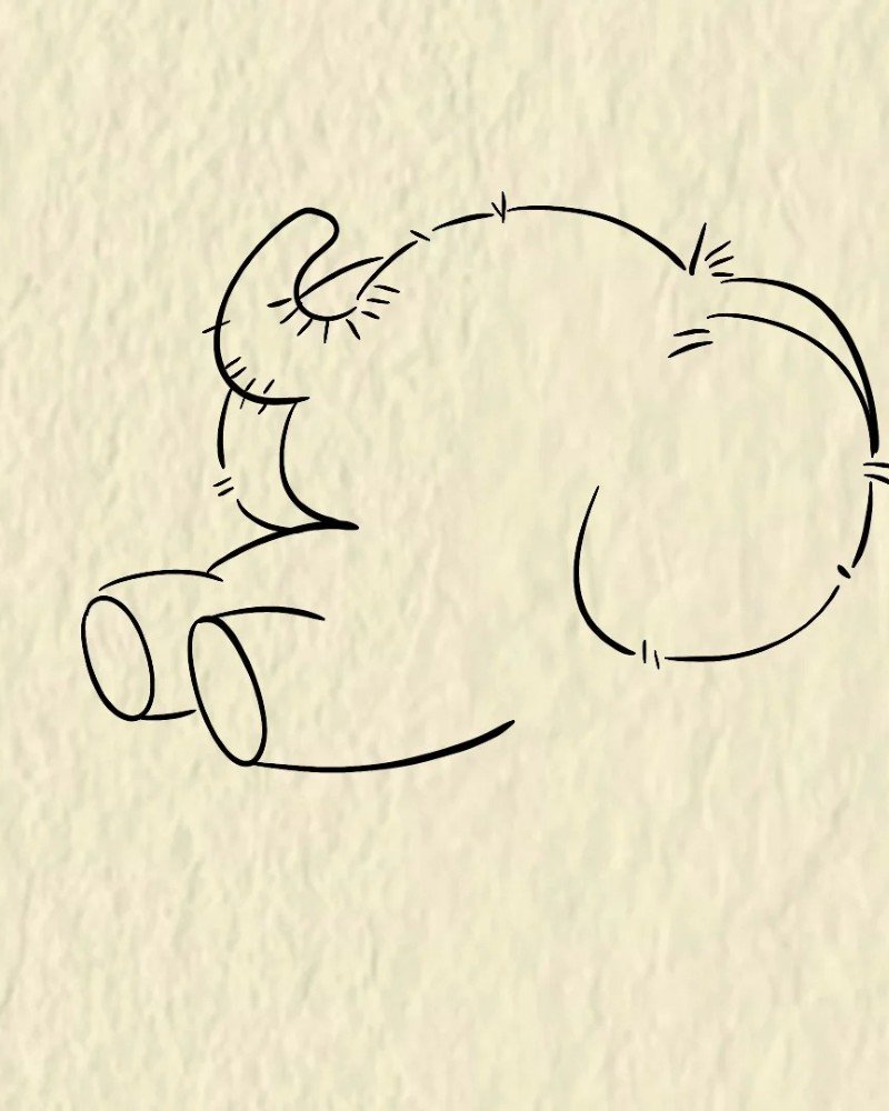 How to draw an easy elephant 3
