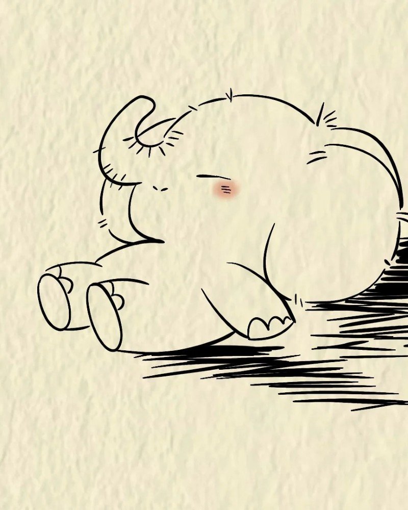 How to draw an easy elephant