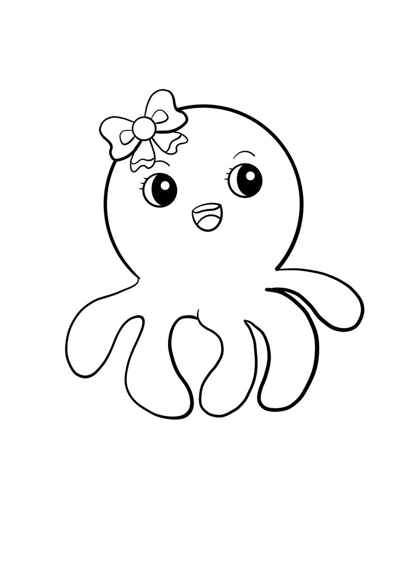 How to draw an easy Octopus 1