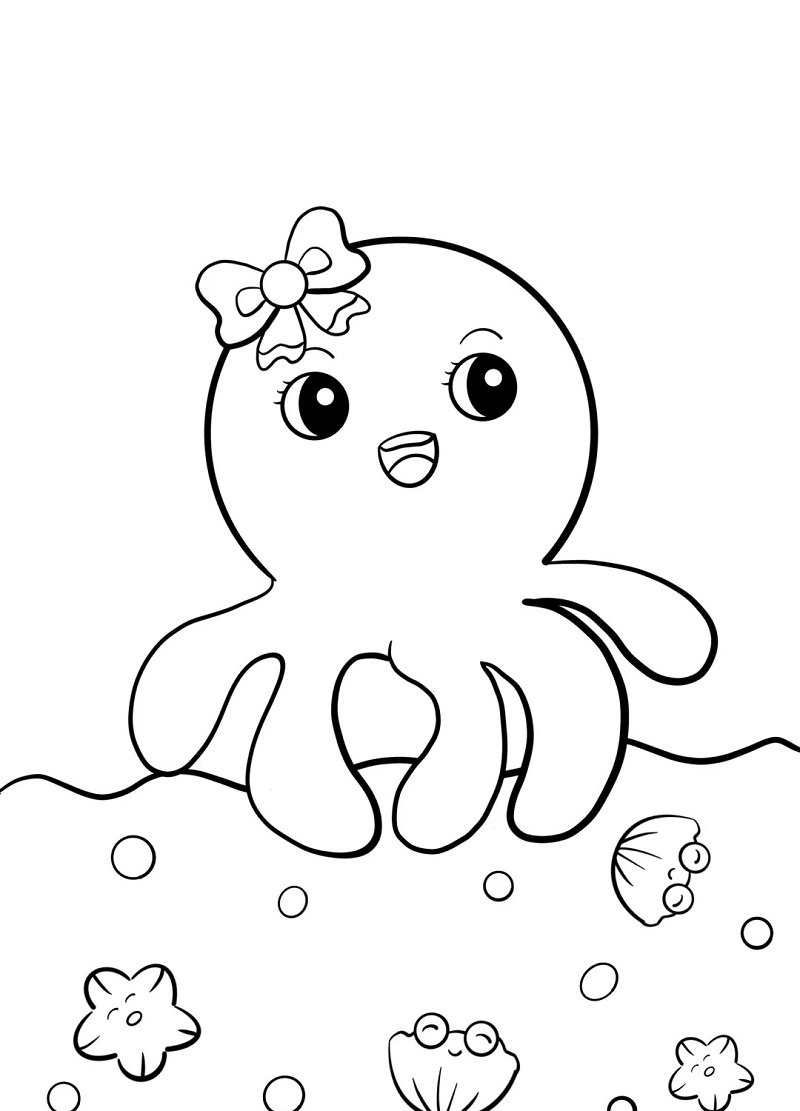How to draw an easy Octopus 2