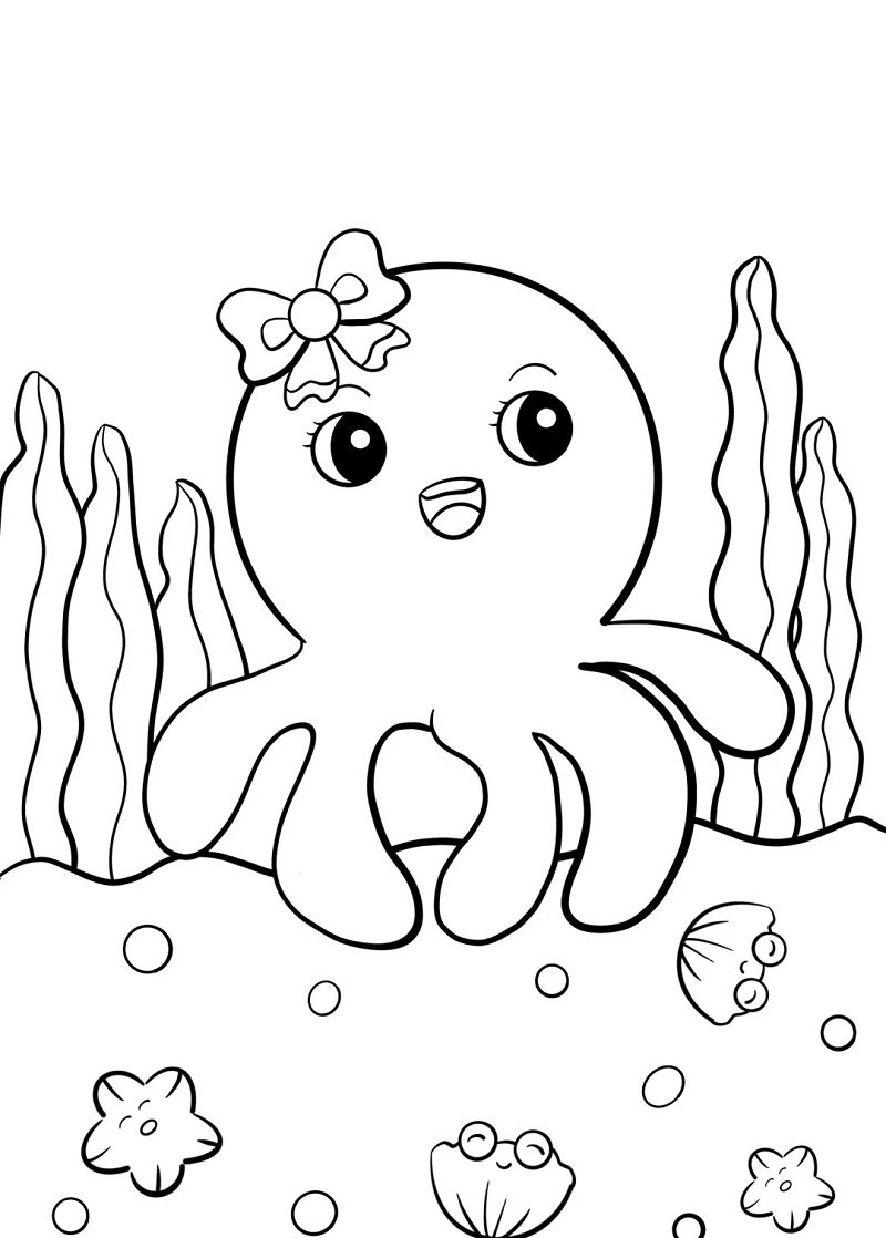 How to draw an easy Octopus 3