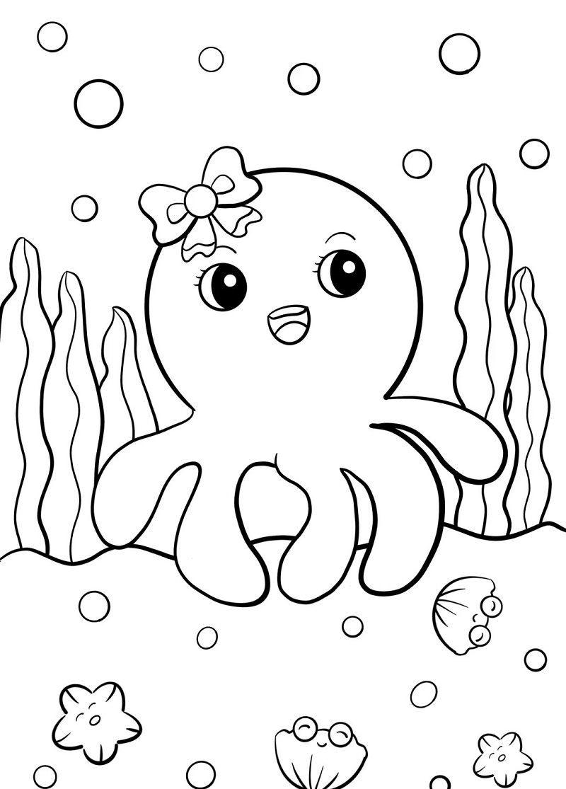 How to draw an easy Octopus 4