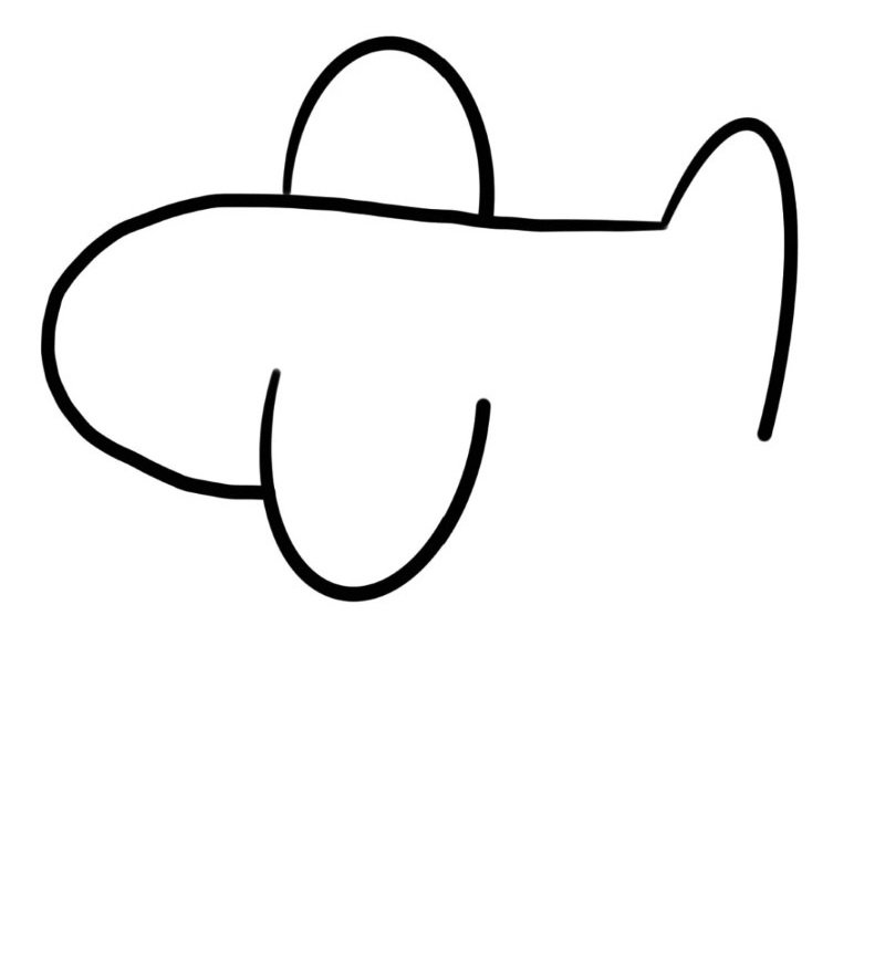 How to draw a plane easy 3