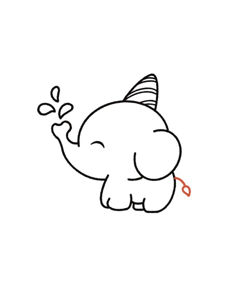 How to draw an elephant easy 9