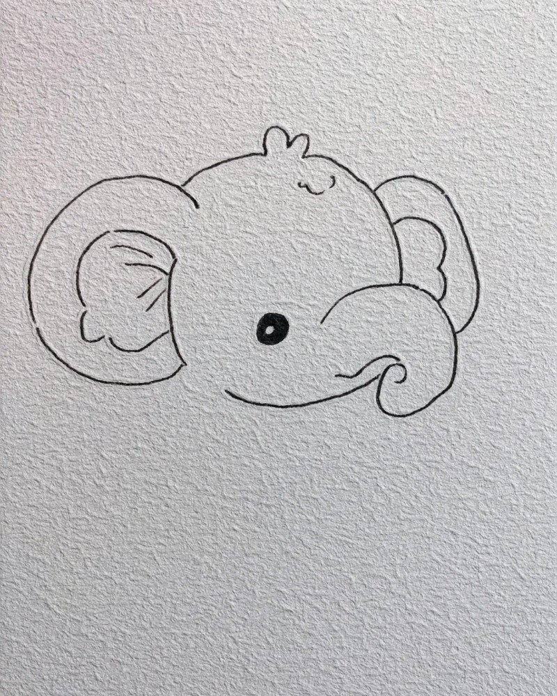 How to draw an elephant easy step by step​ 4