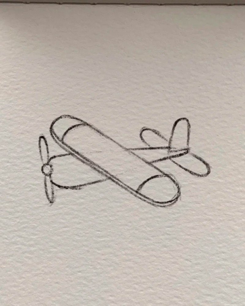 How to draw a plane easy step by step 6