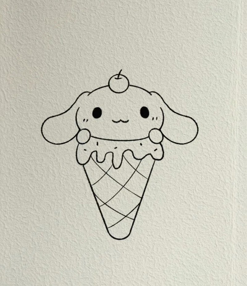 How to draw an ice cream cone 5