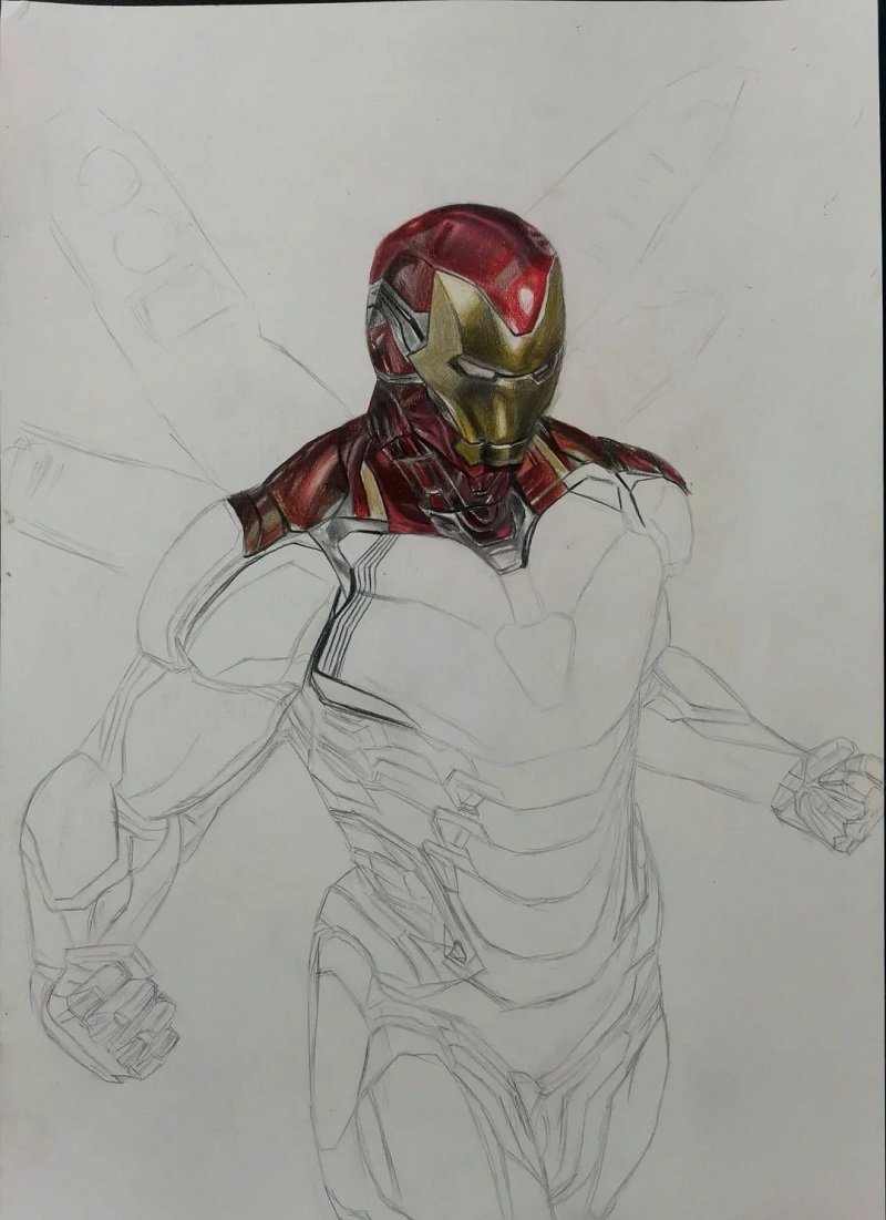 How to draw an iron man 2