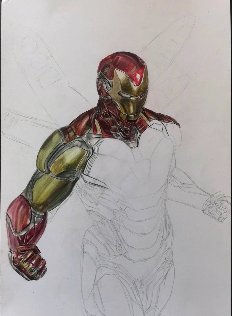 How to draw an iron man 3