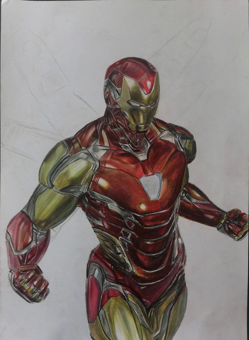 How to draw an iron man 5