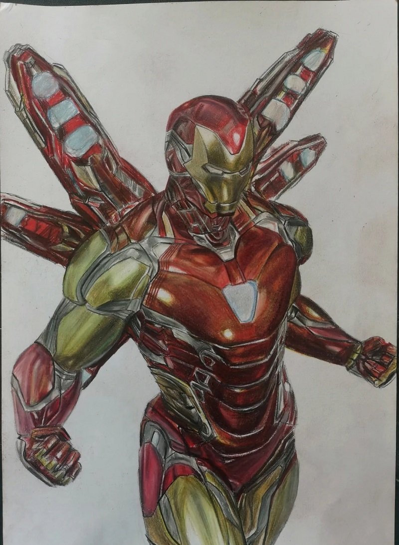 How to draw an iron man