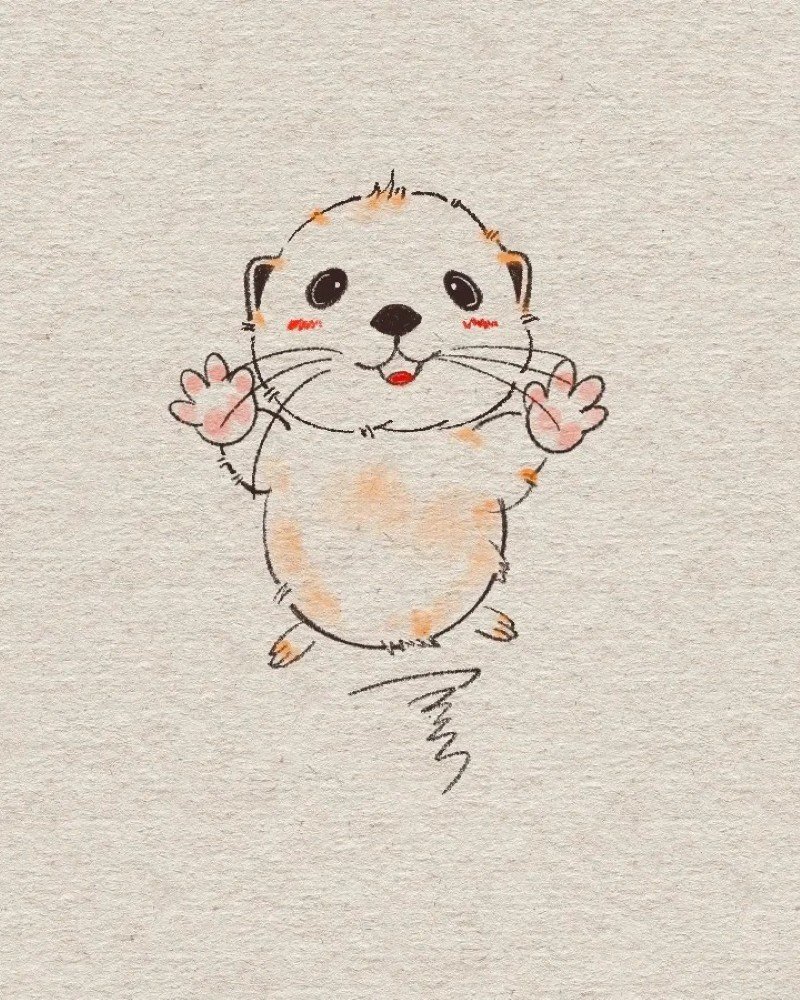 How to draw an otter easy and cute
