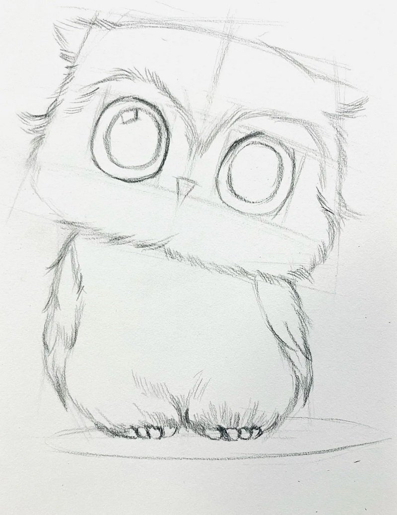 How to draw an owl easy 2