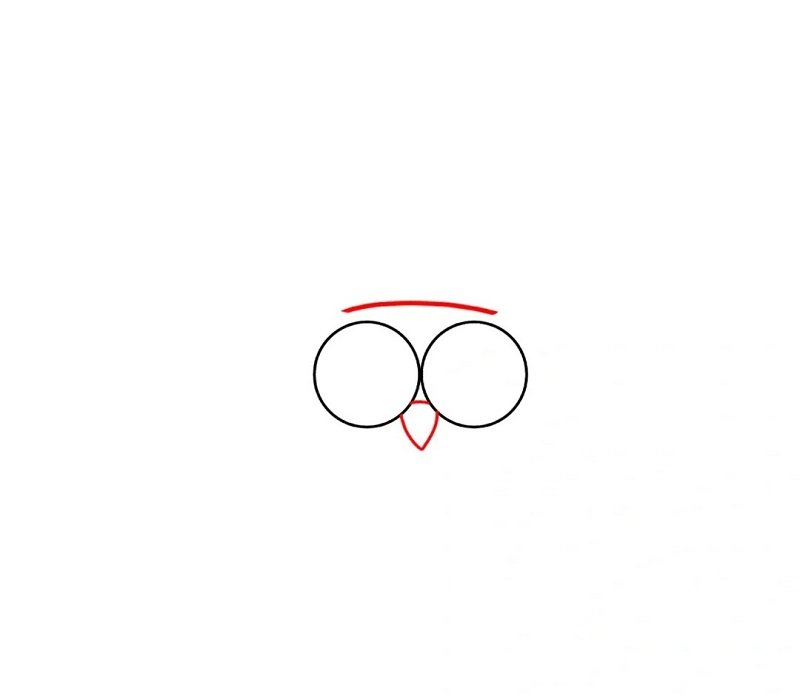How to draw an owl for kids 2