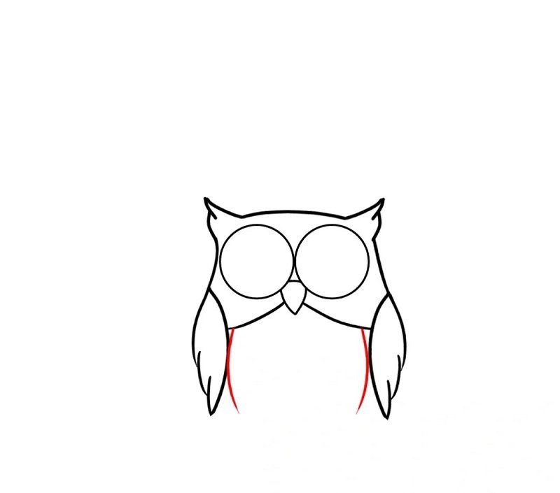 How to draw an owl for kids 5