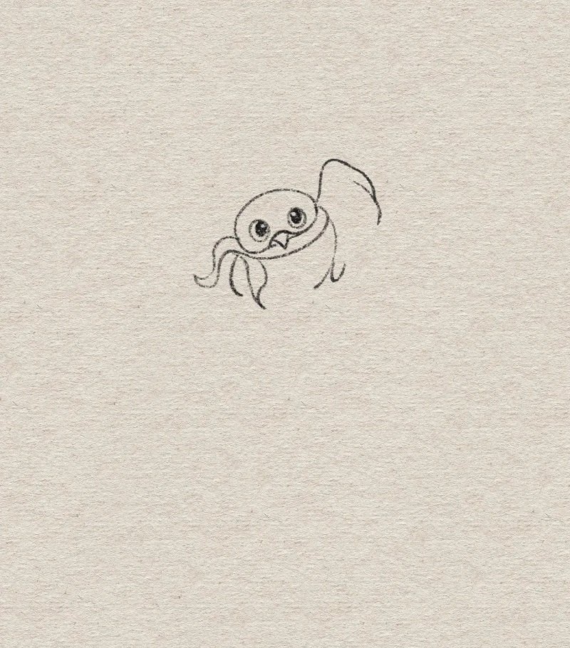 How to draw an easy owl step by step 5