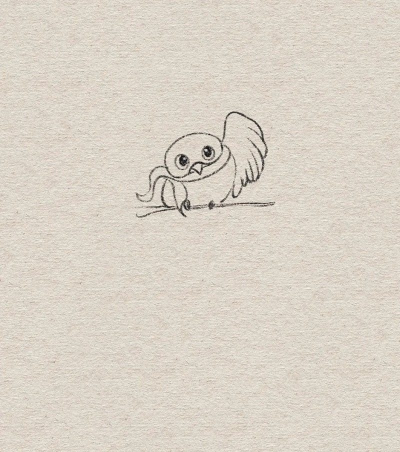 How to draw an easy owl step by step 7