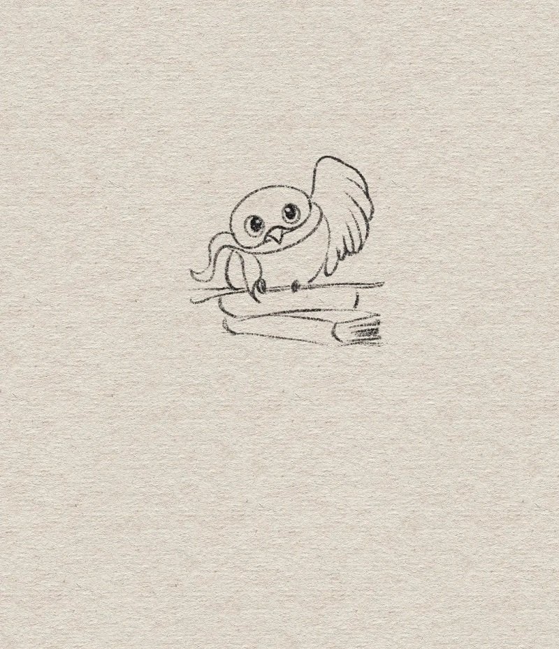 How to draw an easy owl step by step 8