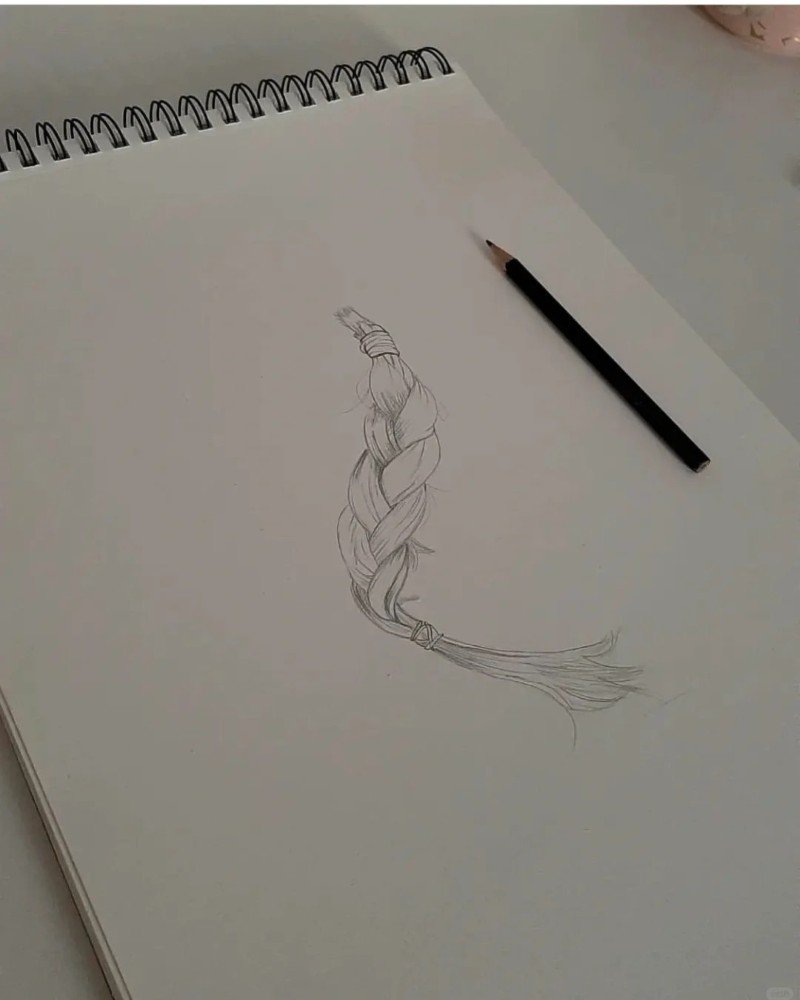 How to draw braids easy 1