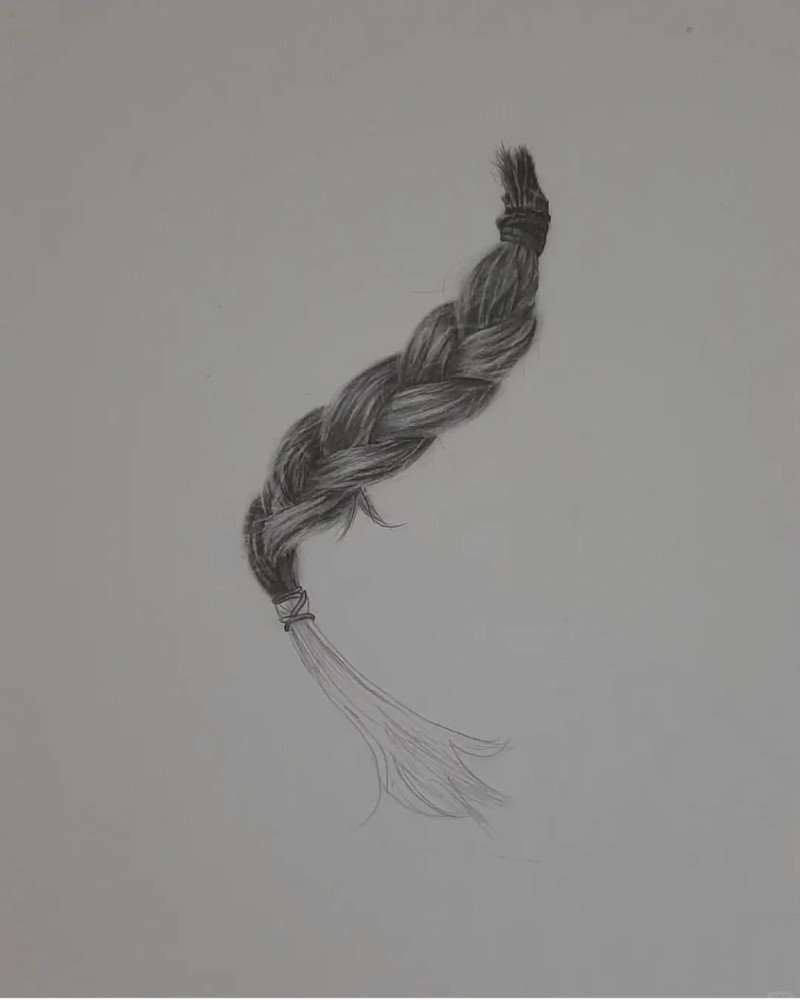 How to draw braids easy 5