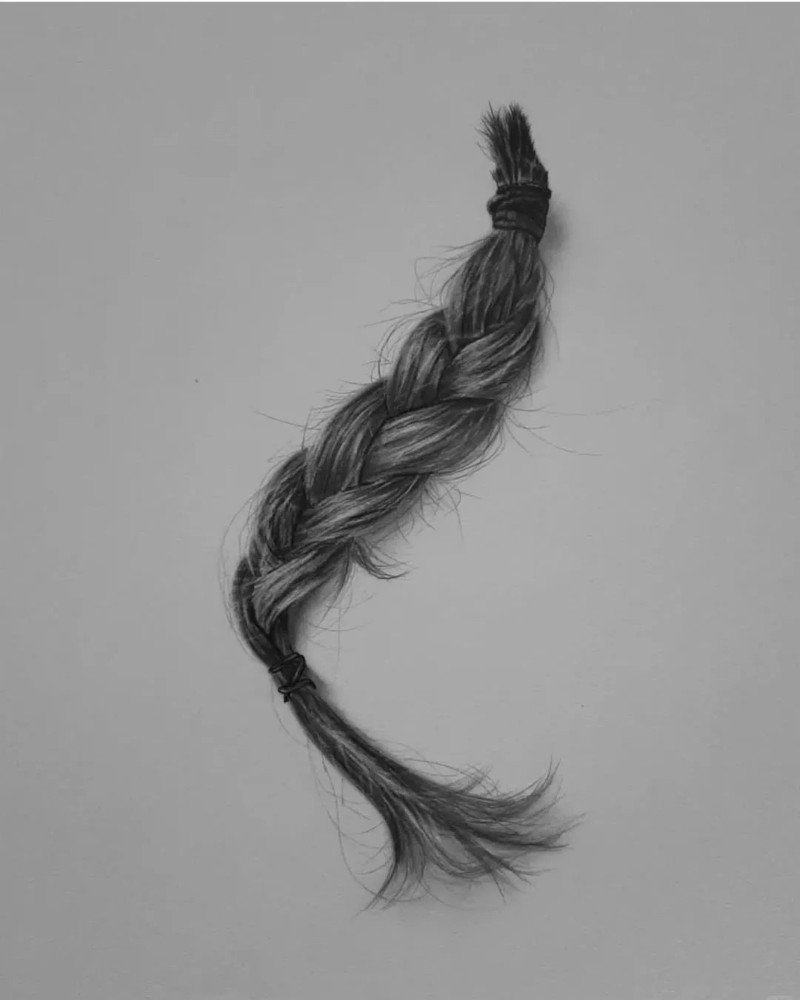 How to draw braids easy