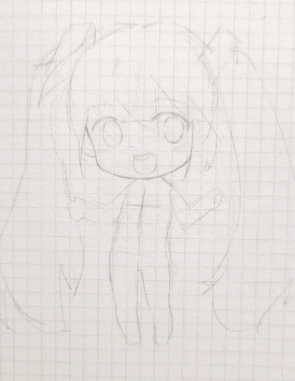 How to draw chibi hatsune miku 2