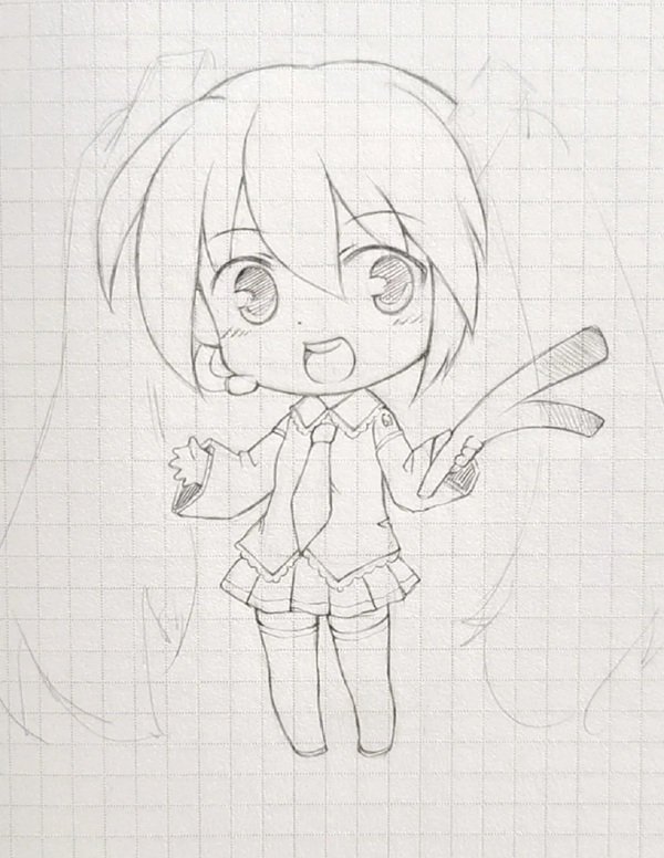 How to draw chibi hatsune miku 7 