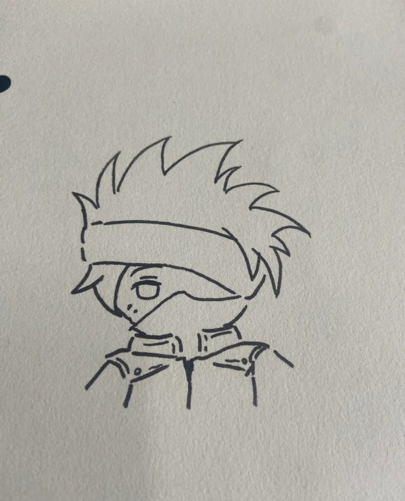 How to draw a kakashi 4