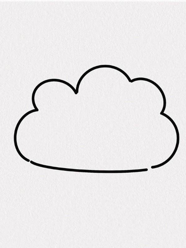 How to draw clouds with a pencil​ 1