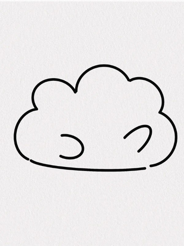 How to draw clouds with a pencil​ 2