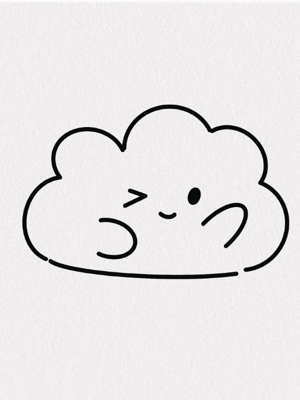 How to draw clouds with a pencil​ 3