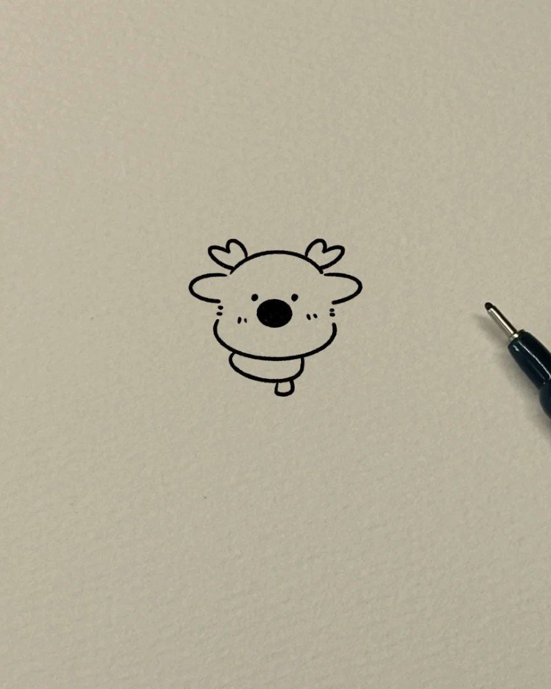 How to draw Deer for kids 4