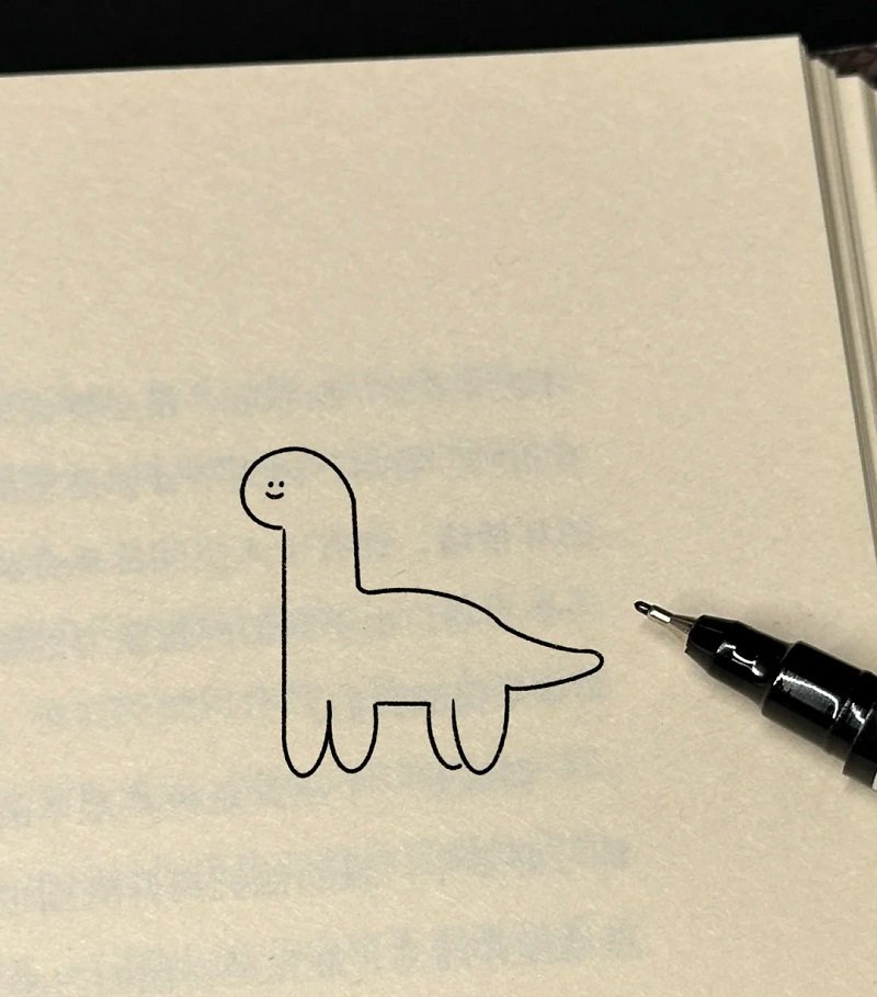 How to draw Dinosaur cute