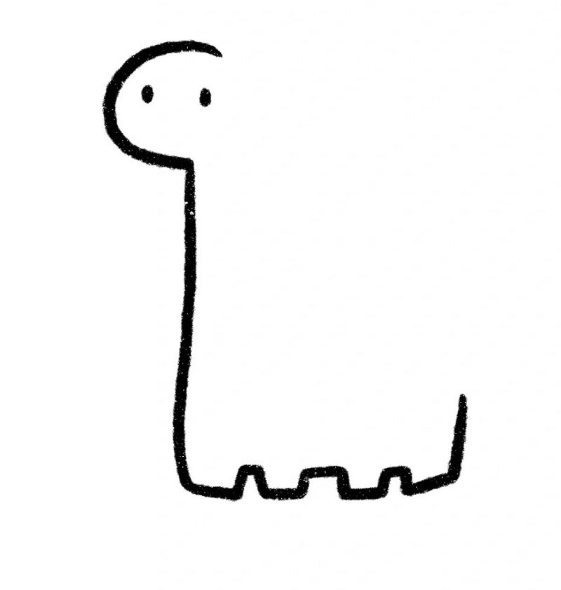 How to draw a Dinosaur easy 3