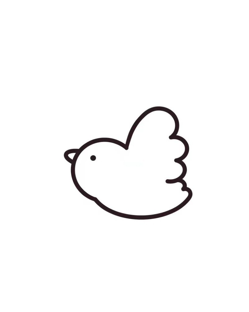 How to draw dove bird cute 3