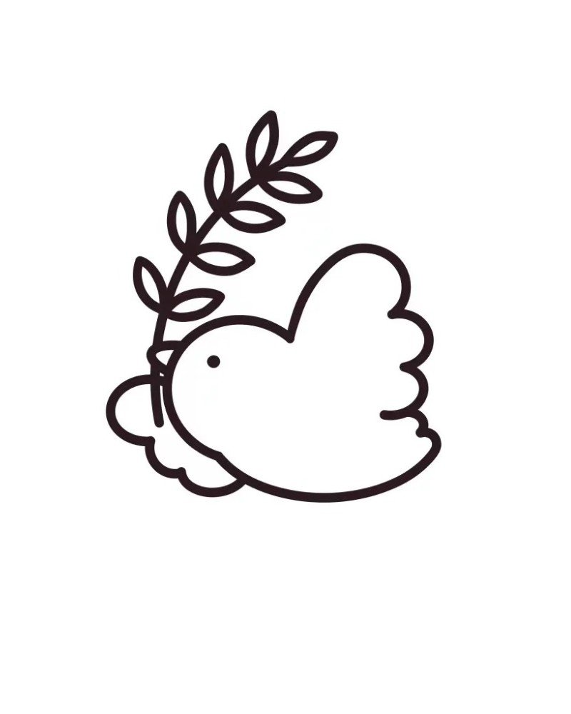 How to draw dove bird cute 6